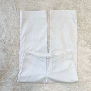GAP white cropped Y2K white pique straight leg pants Sz 2
